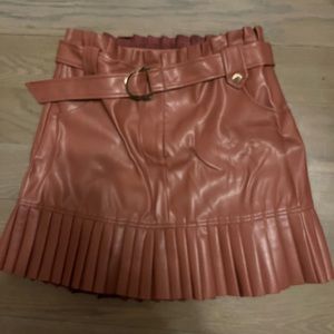 Faux leather zara mini skirt
